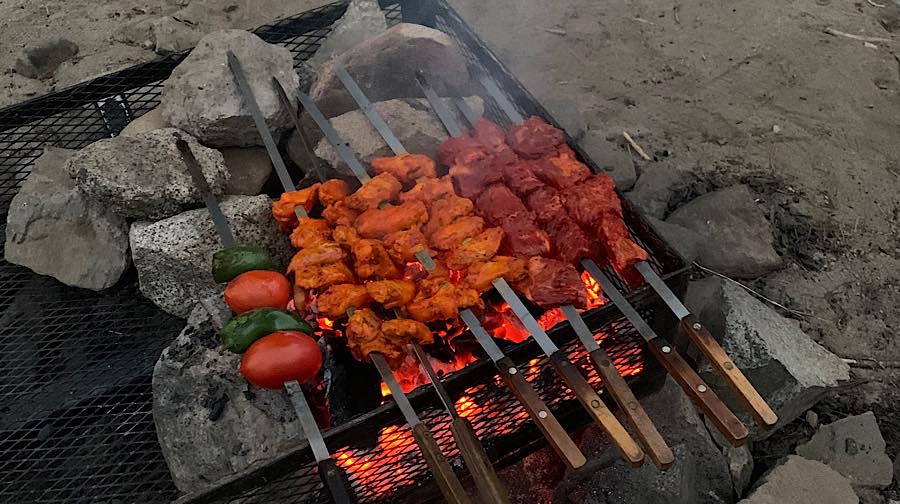 Charcoal Grill in Campsite 