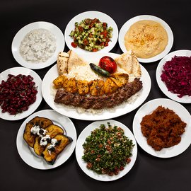 Image of COMBO PLATE with Chicken and Beef Kabob